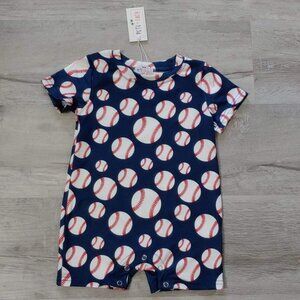 Pete and Lucy Baseball boys romper 0 To 3 , 3 To 6, 6 To 9 Months
